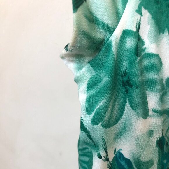 Trashy Diva Jade Green Floral Watercolour Liz Dress Mediterranean Rare Print 4 - Picture 15 of 16